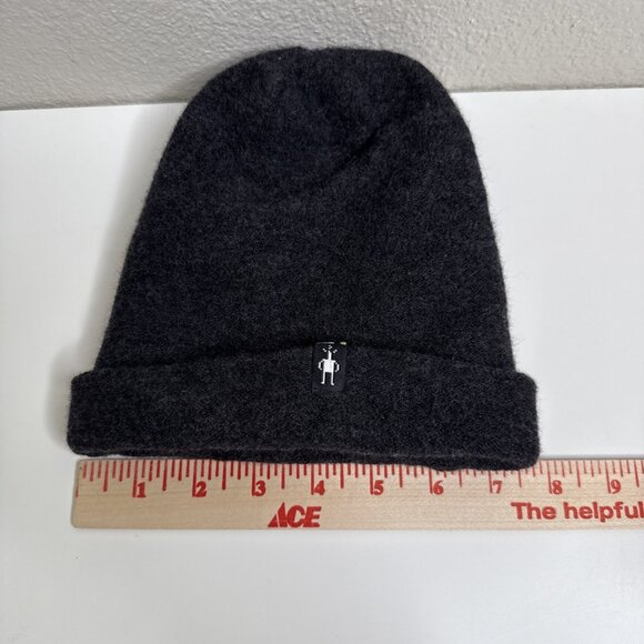 Smartwool Cozy Cabin Hat Adult O/S Gray Wool Blend Winter Beanie Double Layer - Picture 4 of 7